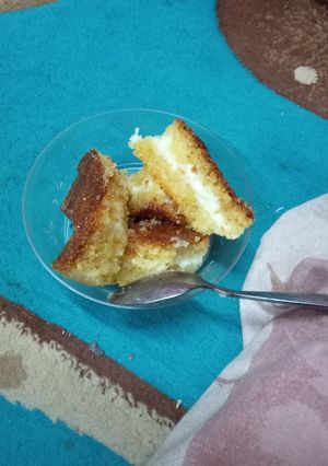 صورة لوصفة بسبوسة بالقشطة