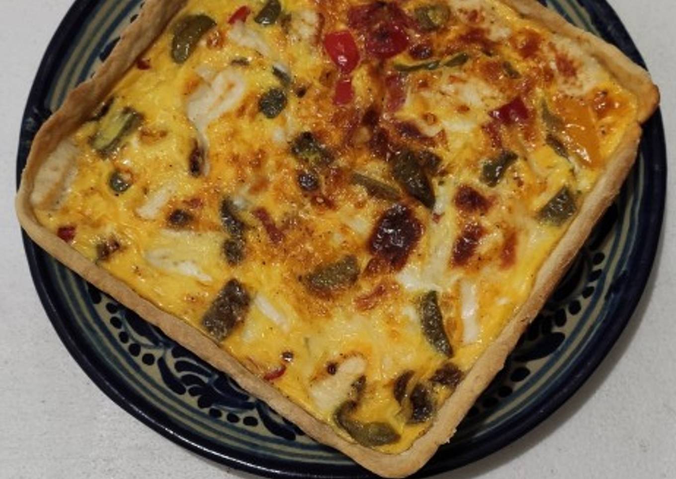 Quiche poivrons feta