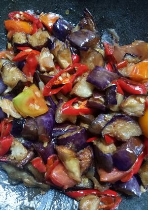 Foto resep Oseng terong cabe merah