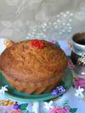 Budín de naranja con mermelada de frutilla🍓