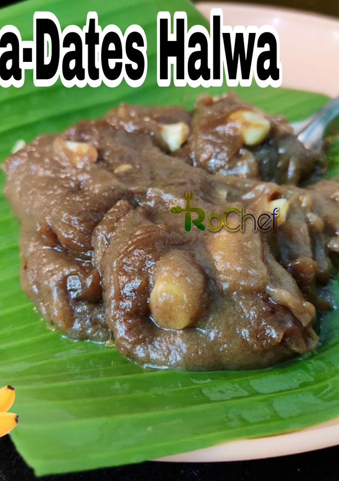 A picture of Banana dates Halwa.
