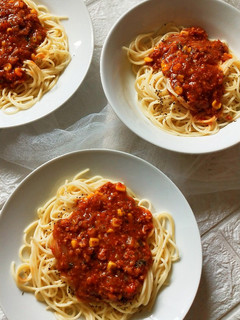Foto resep Spaghetti Corned Bolognaise, instan, mudah, enak!