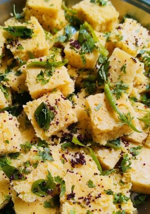 A picture of Khaman dhokla recipe | How to make instant khaman dhokla.