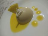 Panna cotta de coco Coulis de piña