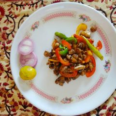 A picture of High protein Soya Manchurian.