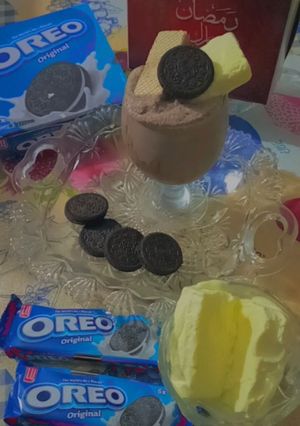 A picture of Oreo chocolate milkshake.