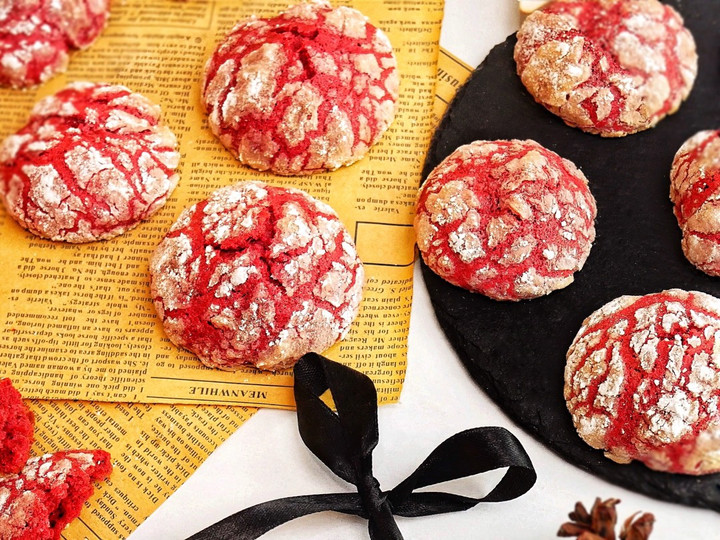 Resep Red Velvet Crinkle Cookies yang Bikin Ngiler