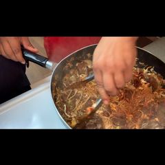 A picture of Whitney & Bobby”s Beef Hoisin Noodles with Cabbage.