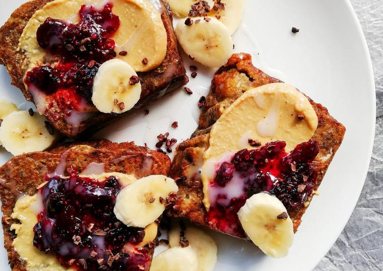 French toast with leftover banana bread