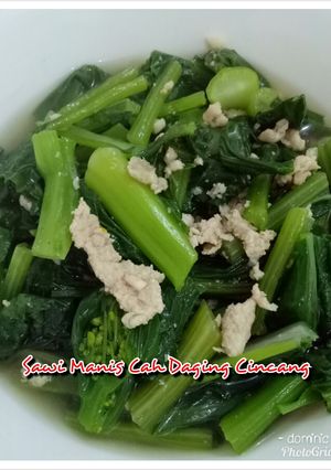 Foto resep Sawi Manis Cah Daging Cincang
