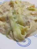 Pastas de zucchini con pollo en salsa bechamel 🍝🥒🍗