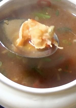 A picture of Thai style Prawn Broth.
