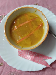 A picture of #bcam2021#Carrot and apple soup.