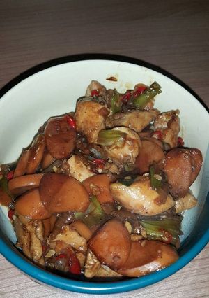 Foto resep Ayam Sosis Lada Hitam