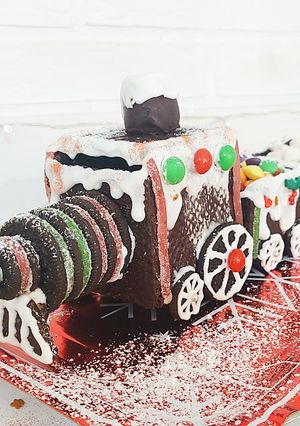 Una foto de Tren de Navidad de galletas