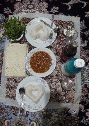 عکسی از دستور خورشت لوبیا سبز
