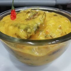 A picture of Spinach kadhi.