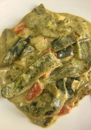 Una foto de Rajas con crema y queso