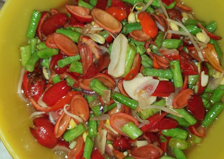 Tumis Melinjo kacang panjang toge kedelai