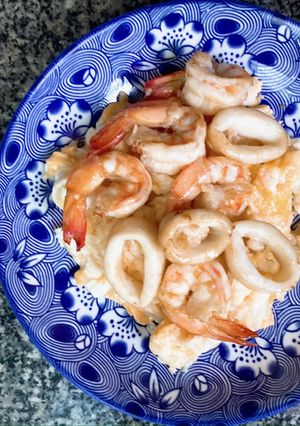 รูปของ ไข่ขยี้กุ้งหมึก
