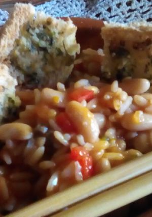 Una foto de Risotto con croutones 🍚🍞⟵(*❛‿❛)
