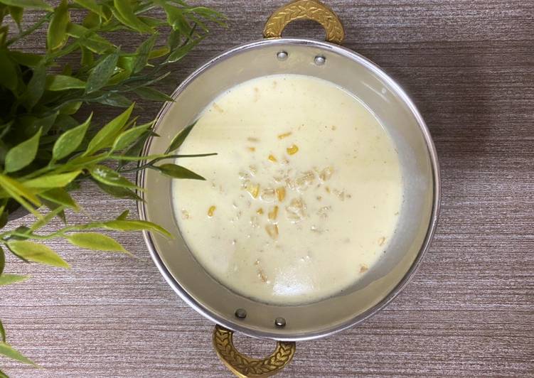 شوربة الذرة بالشوفان والكريمة