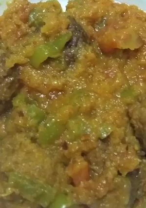 A picture of Kofta masale with capsicum.