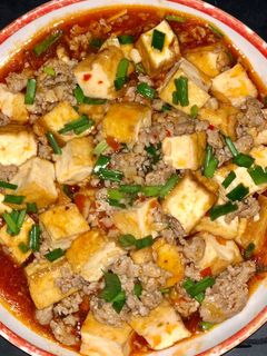 Hình của món Đậu hủ xào sate.