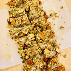A picture of Sea Salt Almond Seed Bars(No Bake, Vegan, Dairy Free).
