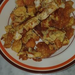 A picture of House egg tofu round omelet.