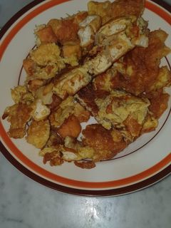 A picture of House egg tofu round omelet.