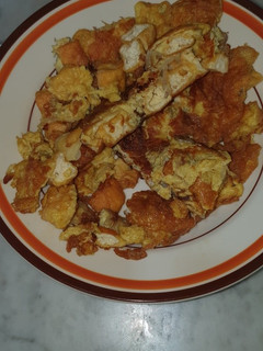 A picture of House egg tofu round omelet.