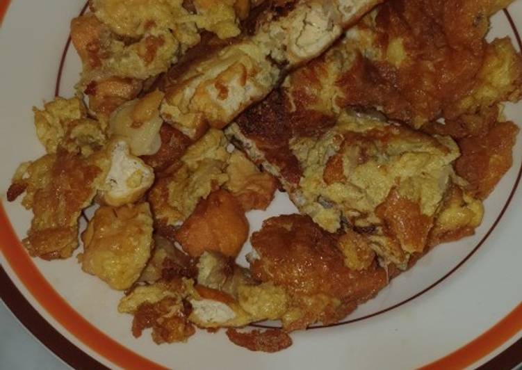 Simple Way to Prepare Homemade House egg tofu round omelet