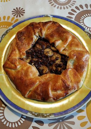 Une photo de Galette rustique Banane Chocolat
