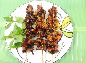 Hình của món Thịt heo nướng xiên.