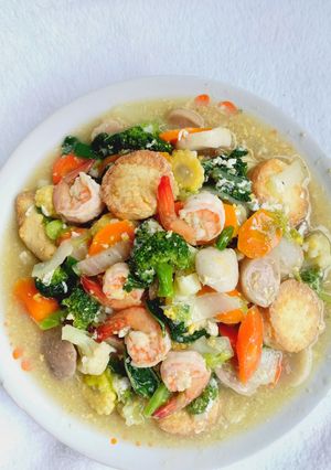 Foto resep Capcay Seafood kuah kental