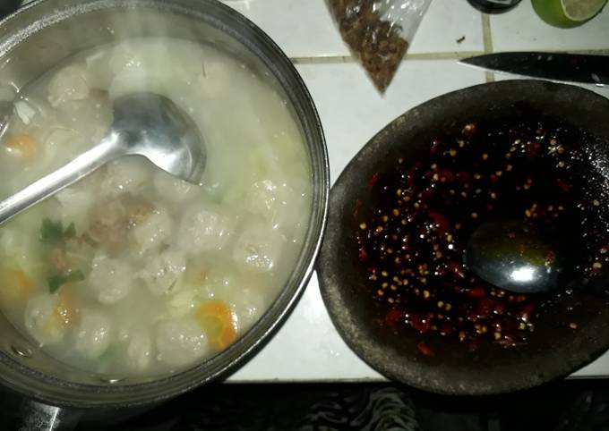 Resep Sup Bakso Dan Sambal Kecap Oleh Lu Lu Farah Zulfa N Cookpad