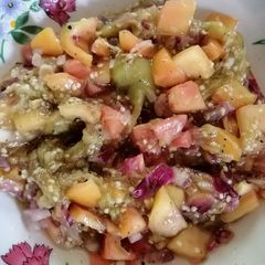A picture of Ensaladang Talong (Eggplant salad).