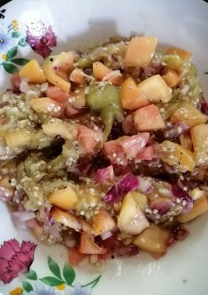A picture of Ensaladang Talong (Eggplant salad).