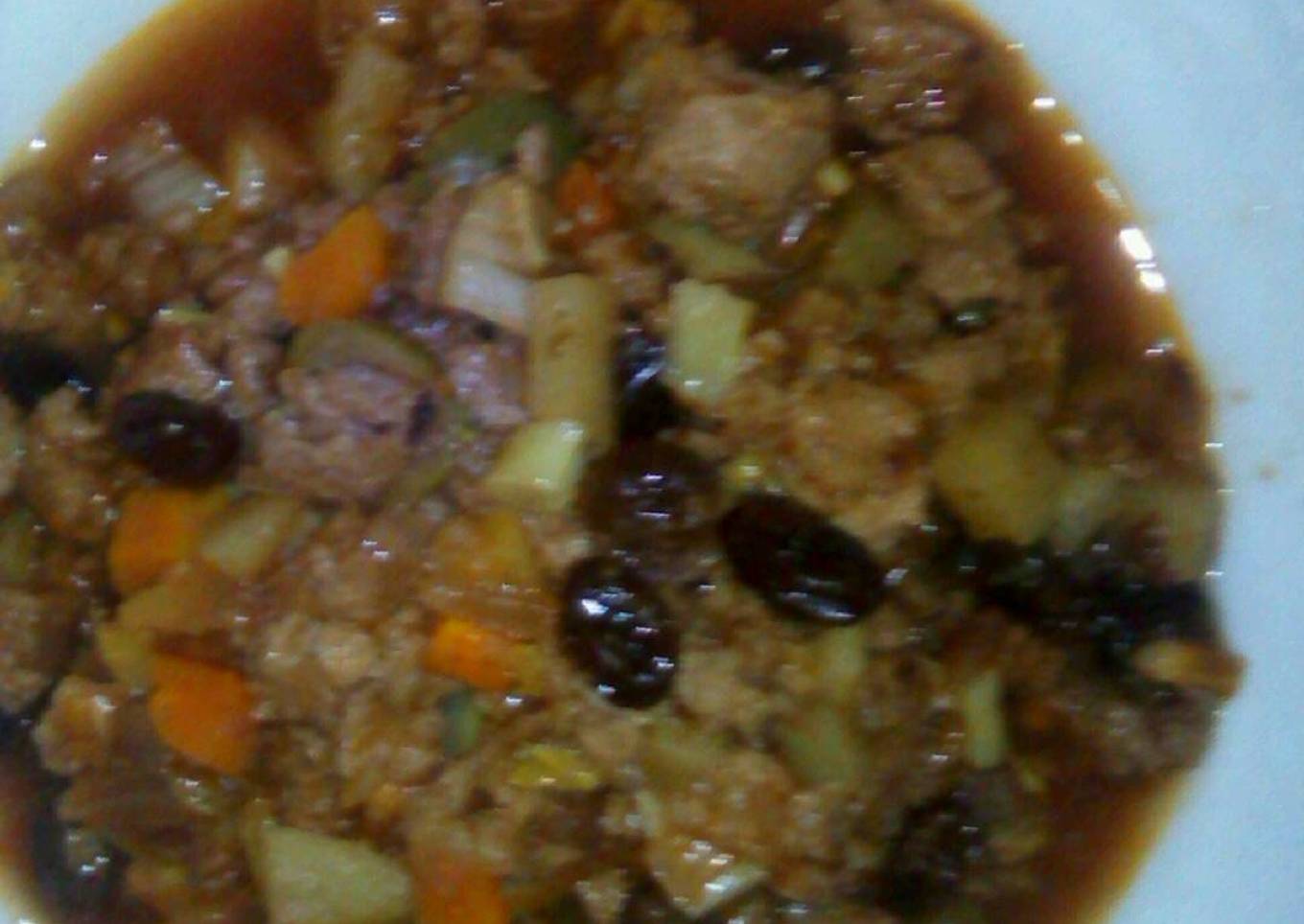 Picadillo de carne de soya