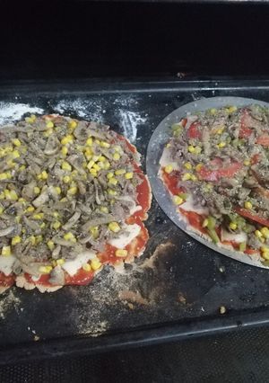 Una foto de Pizza con masa de avena