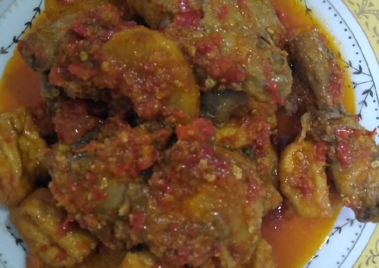 Ayam Tahu Kentang Sambal Merah