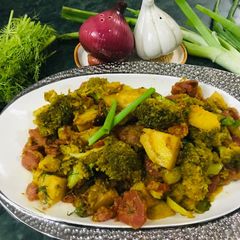 A picture of Mix vegetables with soya.