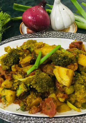 A picture of Mix vegetables with soya.