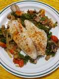 Filete de pescado al vapor con vegetales