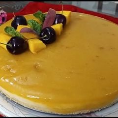 A picture of Mango Cheesecake no bake.