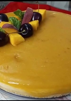 A picture of Mango Cheesecake no bake.