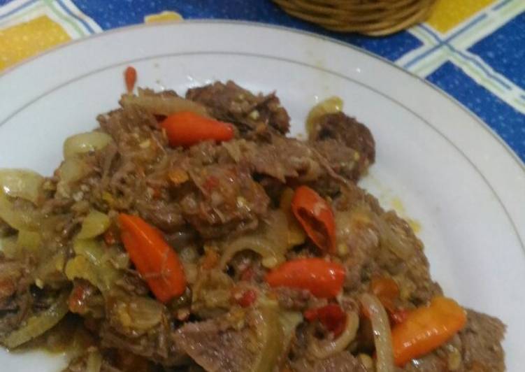 Recipe: Tasty Oseng Daging Sapi Pedas - Bumbu Racik