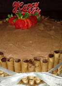 Cake ultah simple with chocolatos