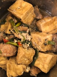 Hình của món Thịt kho đậu.